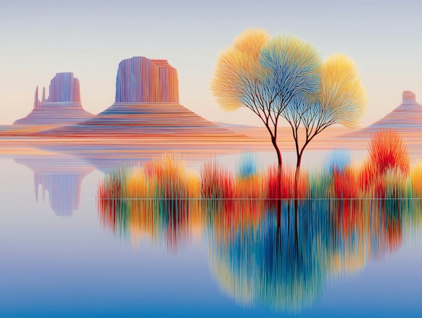 Vibrant Desert Oasis