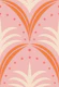 Pink and Orange Palm Tree Art Deco Floral