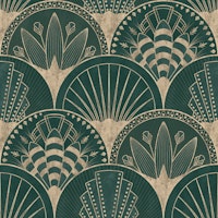 Art Deco Golden Fans behang