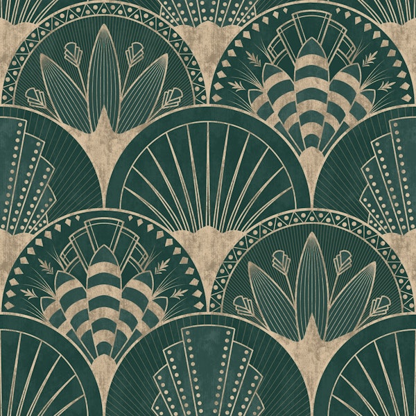Art Deco Golden Fans