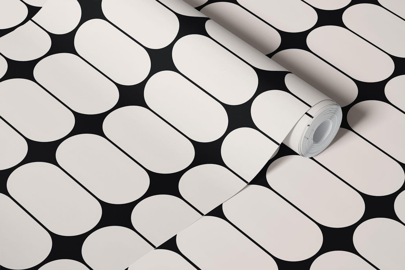 Retro Oval Harmony wallpaper roll