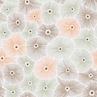 Abstract boho Sea anemones earthy pastel tapete