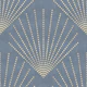 Golden Deco Dots on Blue Sage