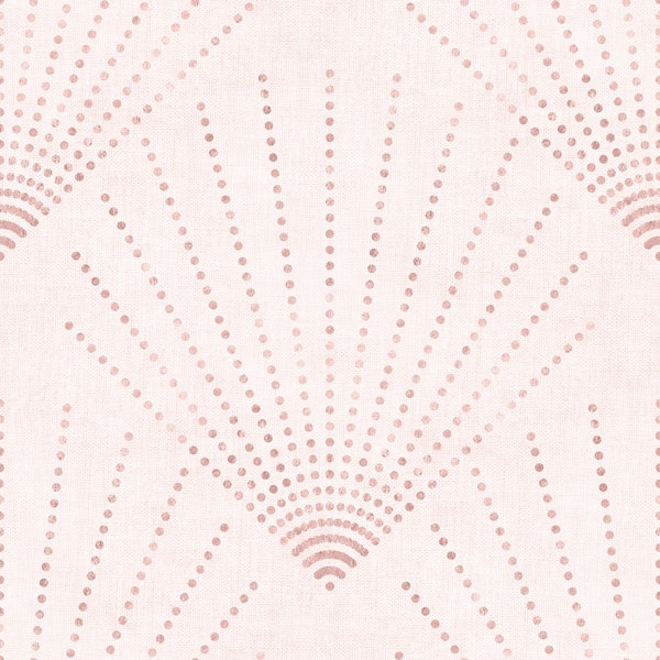 Rose Gold Deco Dots on Pale Pink