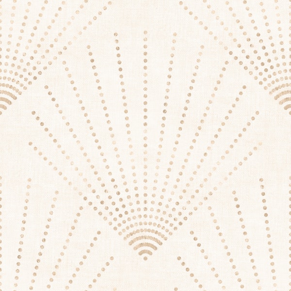 Golden Deco Dots on Pale Cream