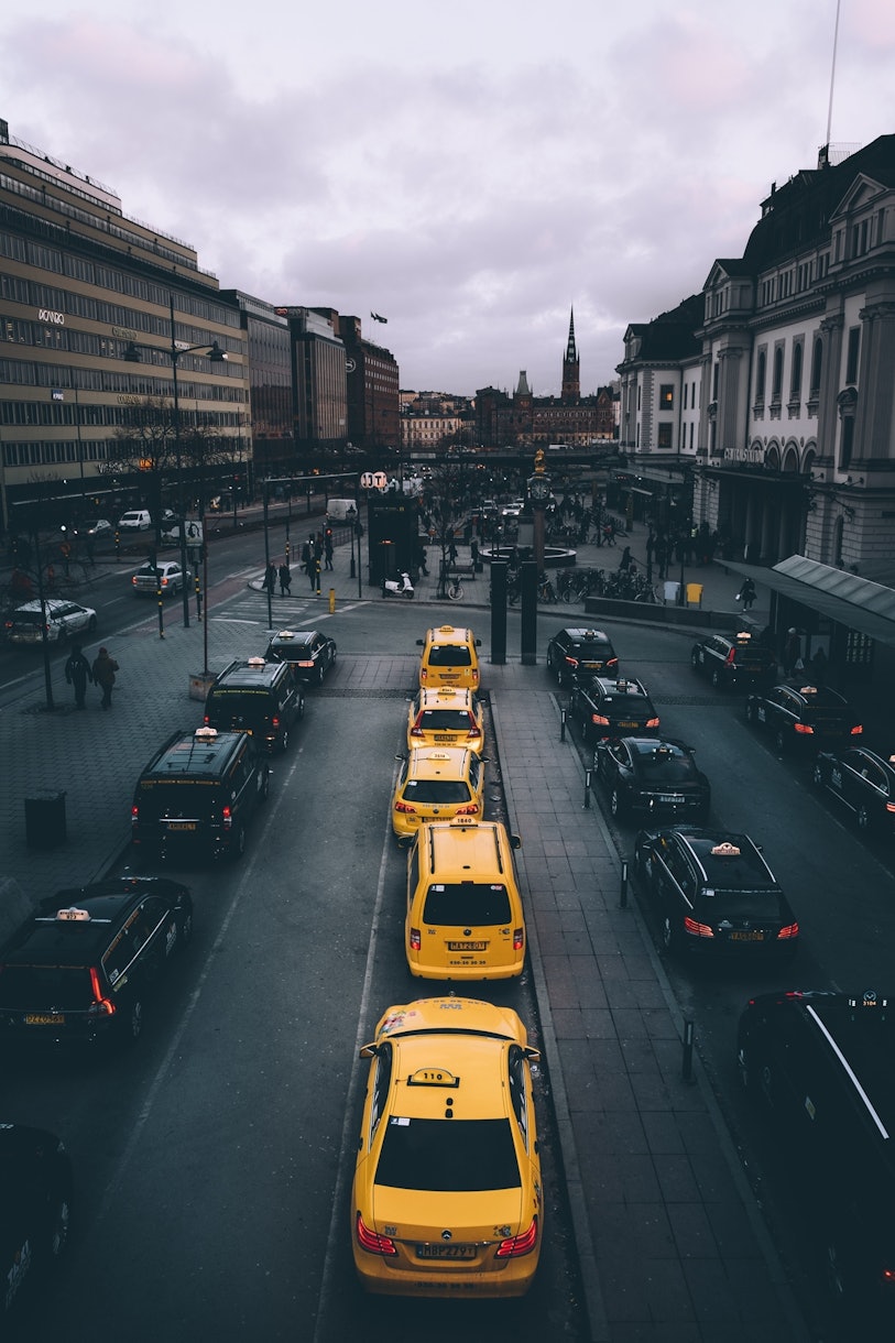 Taxis Estocolmo papel pintado