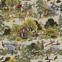 Countryside Hunting Lodge wallpaper
