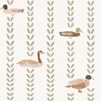 Cottagecore Ducks & Leaves papiers peint