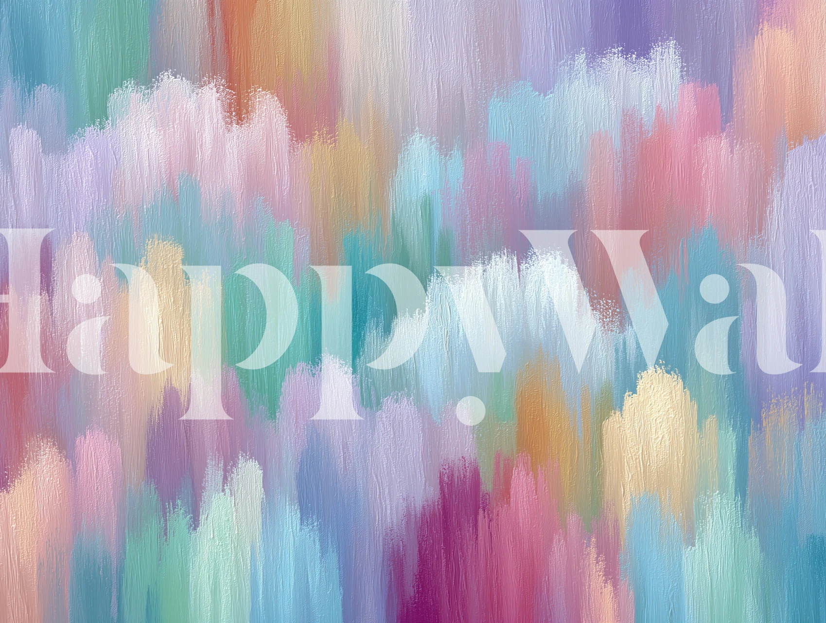 Pastel Brushstroke Harmony wallpaper in a room