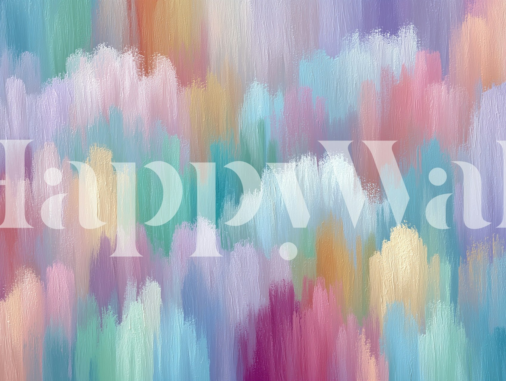 Pastel Brushstroke Harmony wallpaper in a room