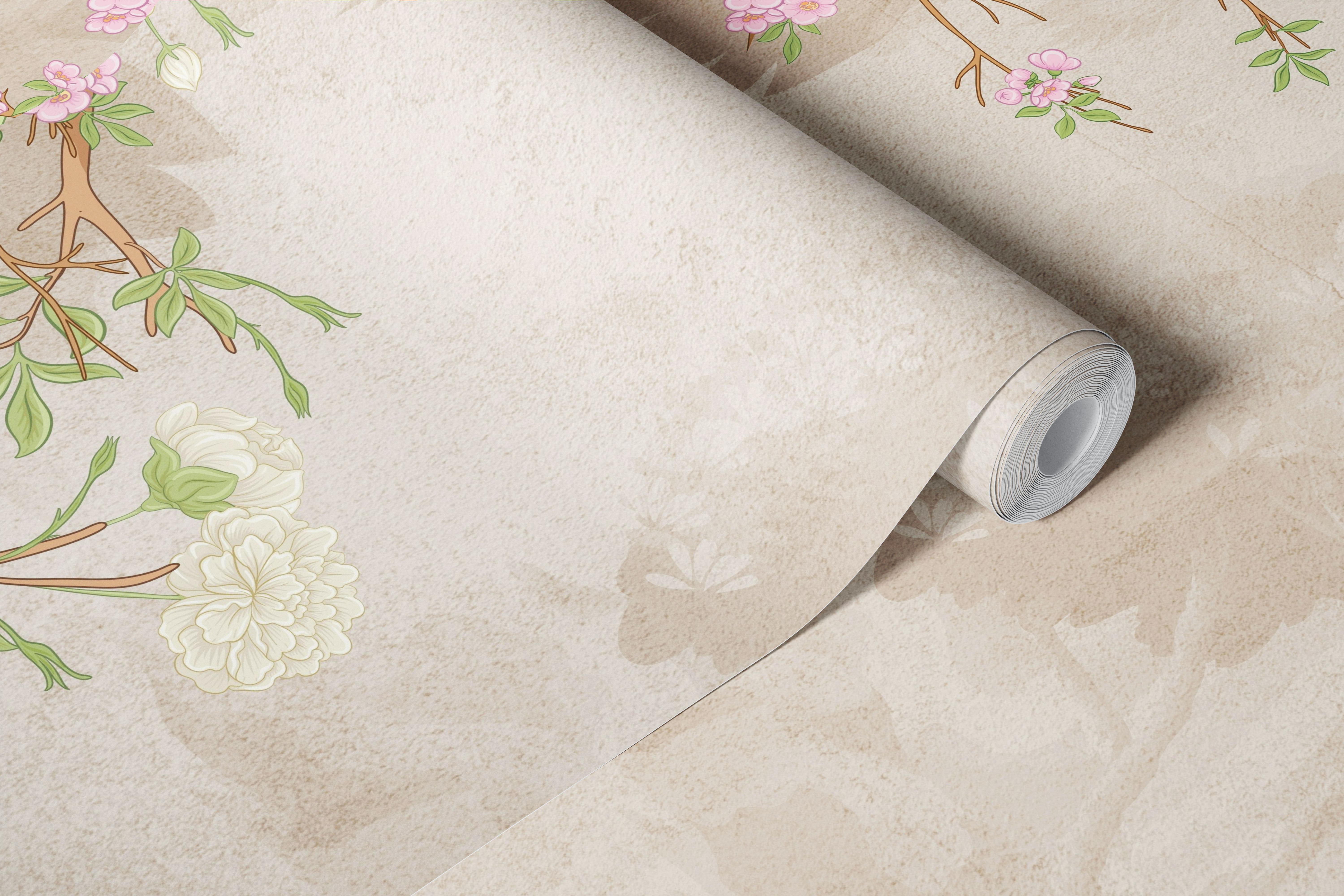 Ταπετσαρία Charming Floral Branch Design σε ένα δωμάτιο