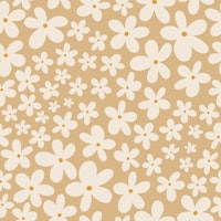 Scandi Happy Retro Daisies Warm Taupe papel pintado