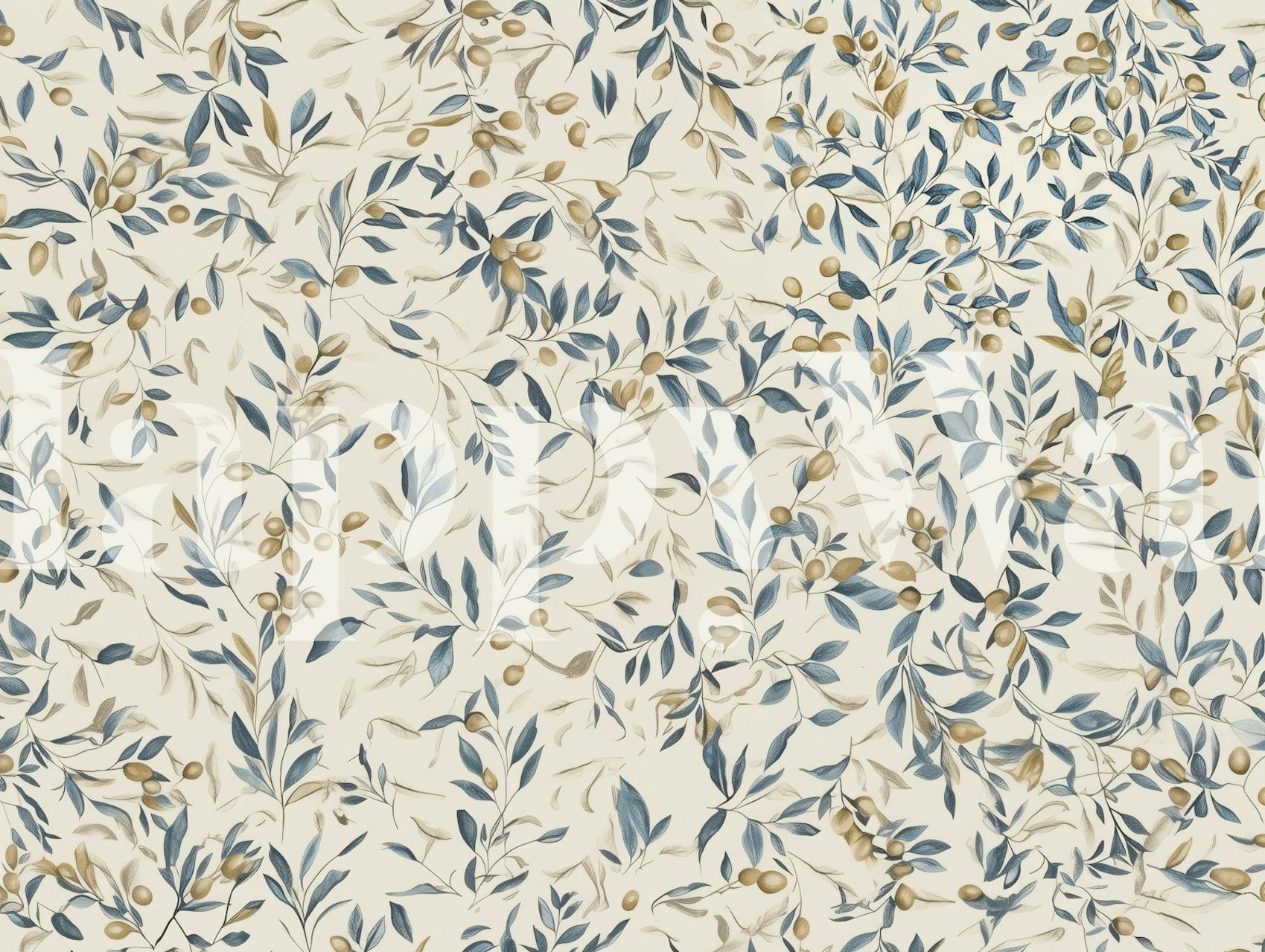 Rustic Olive Charm wallpaper in a room