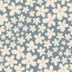 Scandi Happy Retro Daisies French Blue Cream
