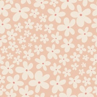 Scandi Happy Retro Daisies Soft Blush Pink papel pintado