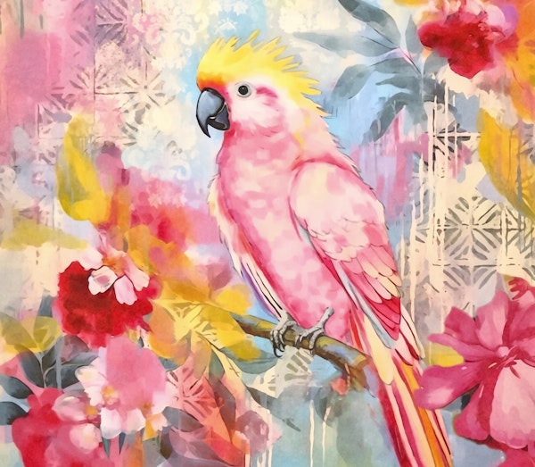 Blooming Tropical Parrot Paradise
