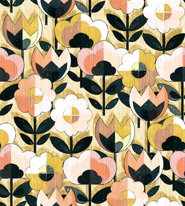 Painted Mid Century Flowerbed