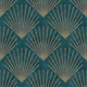 Golden Deco Dots on Jade Green - medium
