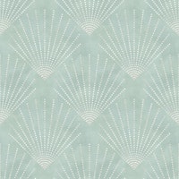 Silver Deco Dots on Duck Egg Blue - medium papel pintado