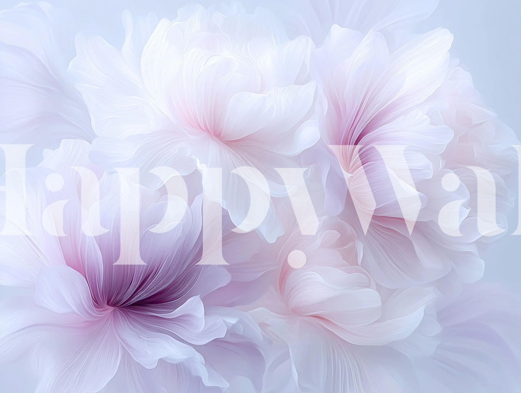 Gentle floral breeze wallpaper in a room