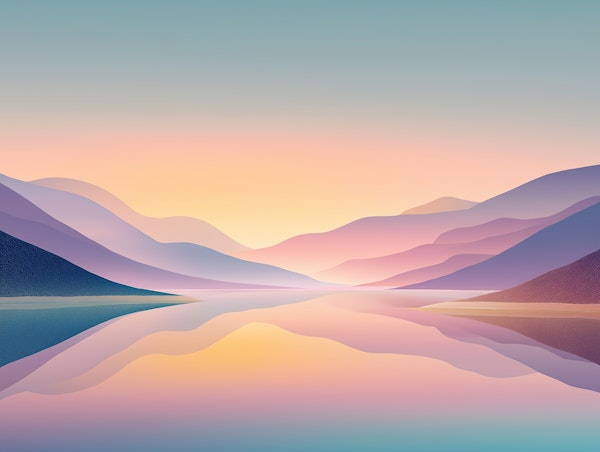 Pastel Mountain Glow
