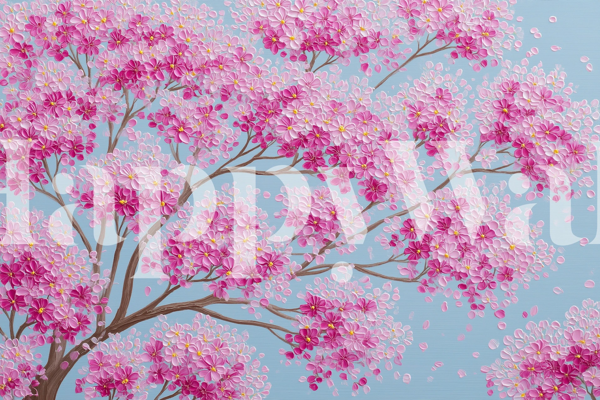 Cherry Blossom Dreams floral wallpaper in room