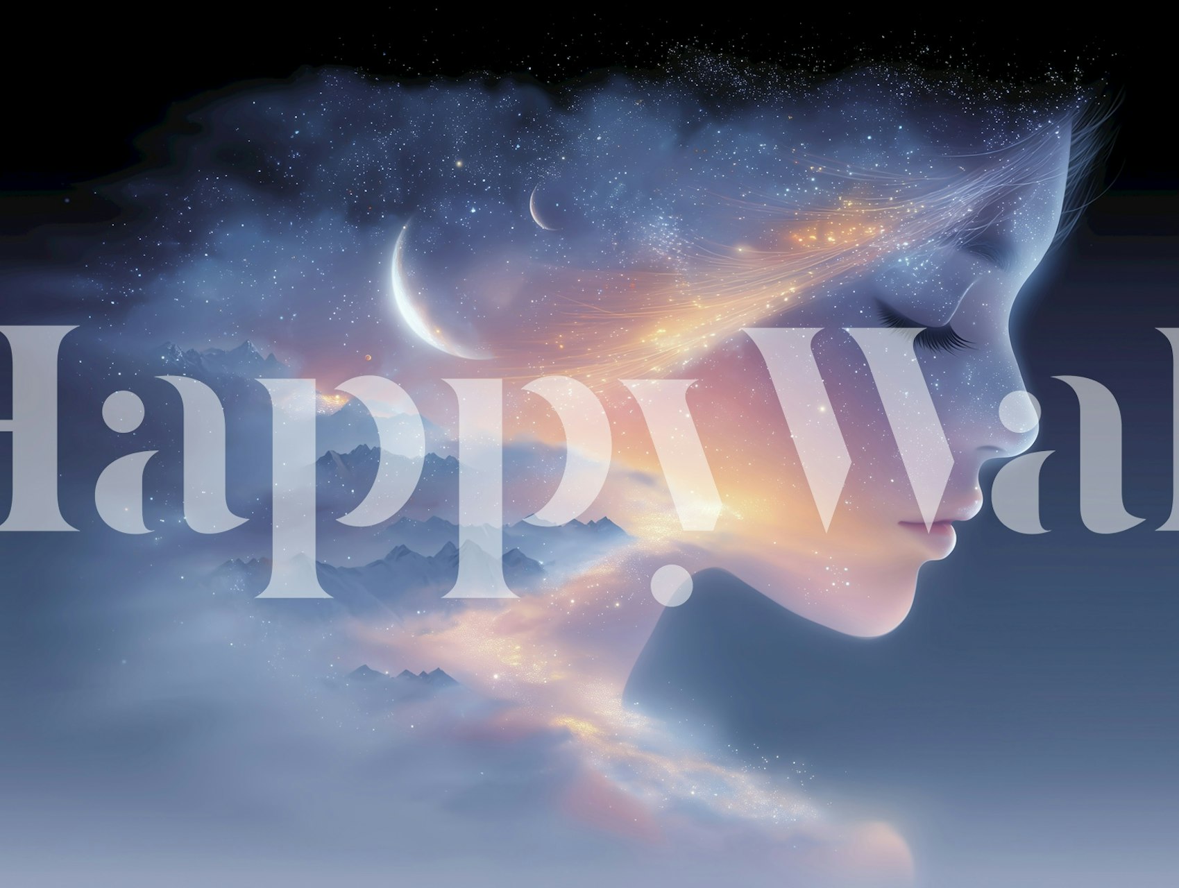 Snová tapeta s pokojným obličejem