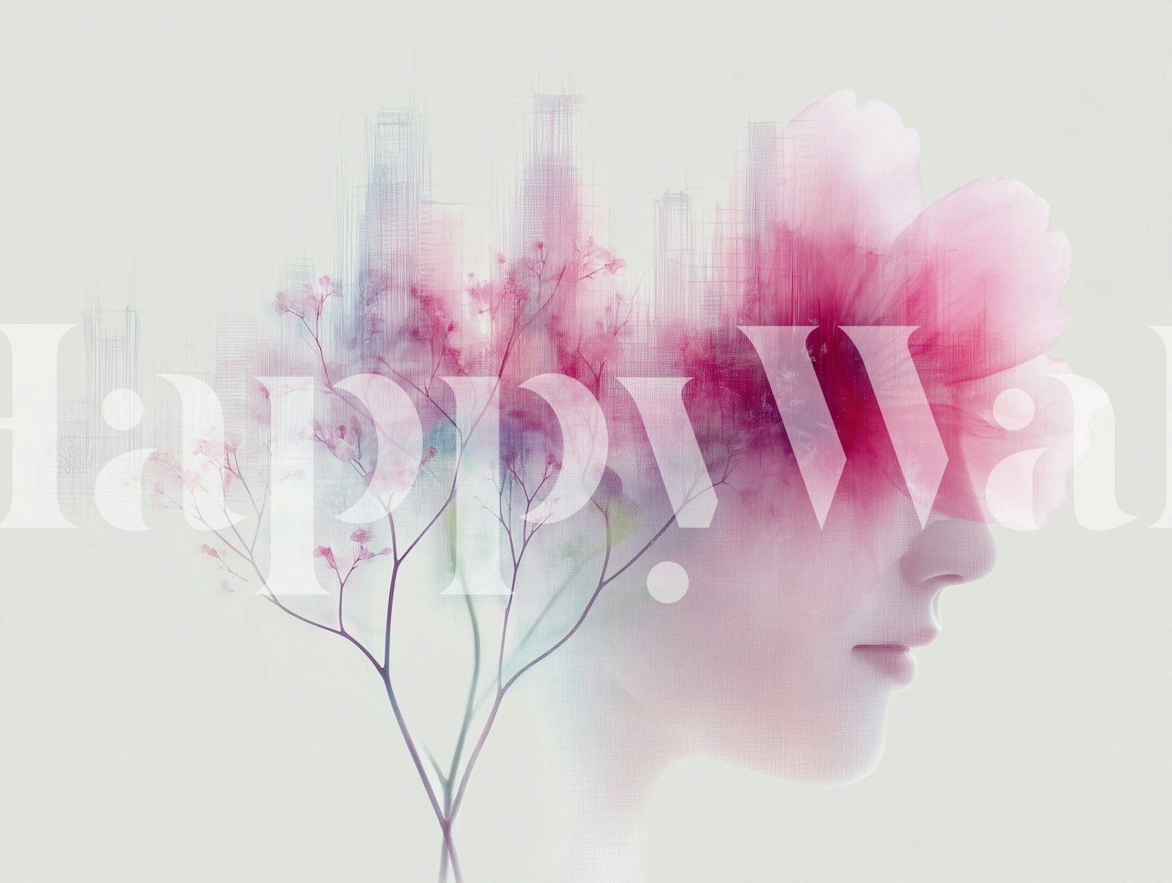 Her Dreams 4 wallpaper design in a room