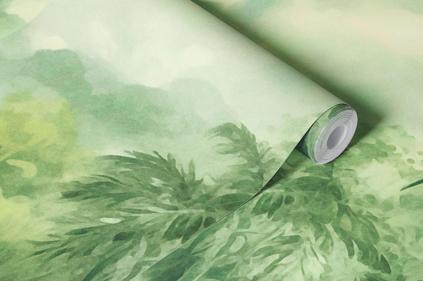 Tropical Palm Grove Lush Emerald Escape wallpaper roll