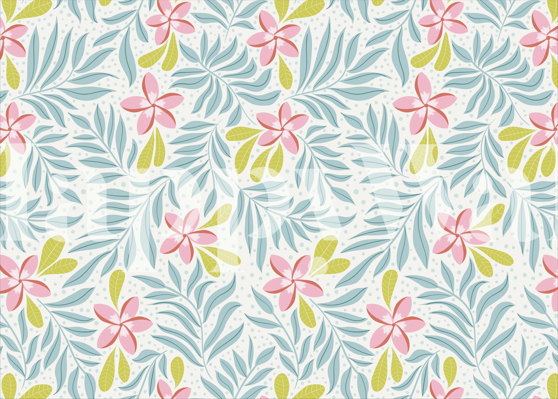 Tapeta Floral sunset light u sobi