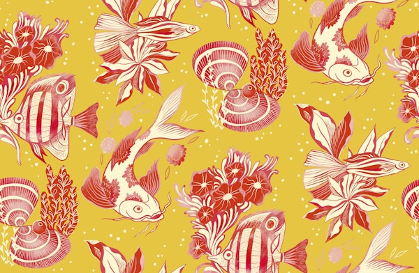 Magical underwater toile yellow