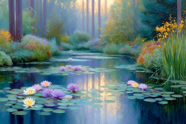 Serene Pond and Forest Reflection