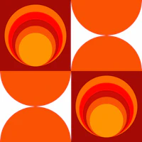 Vintage Sunset Pattern tapete