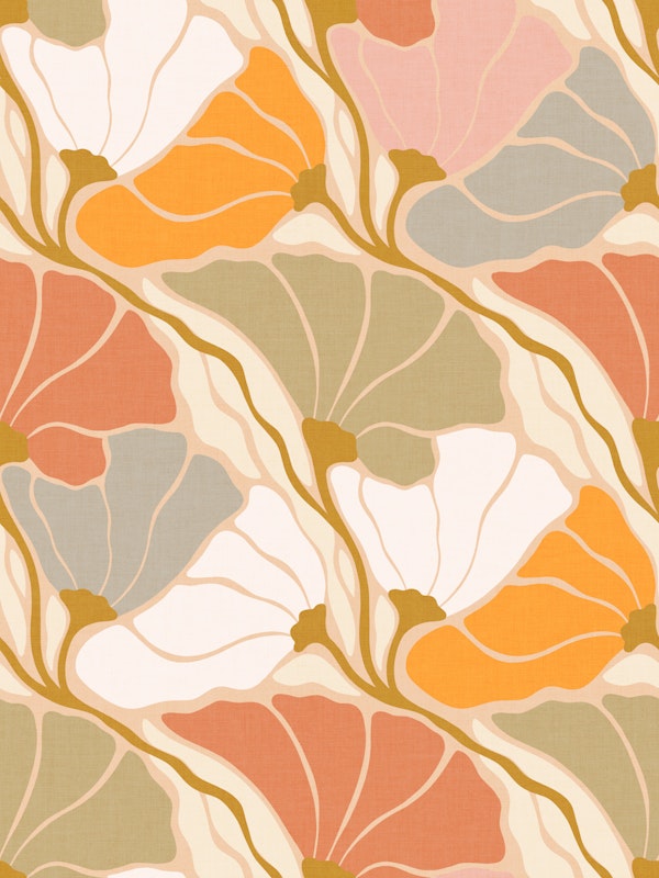 Art Nouveau Botanic Fan Flow