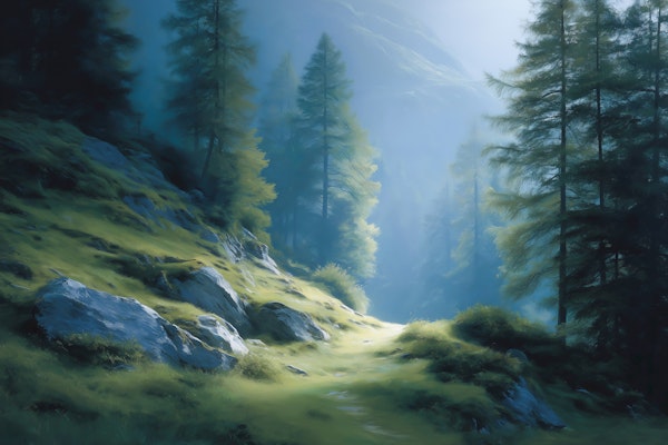 Forest Blue Morning Bliss