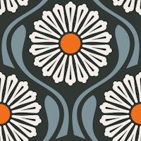 Vintage Daisy Vibes in Blue Gray - S wallpaper