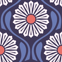 Vintage Daisy Vibes in Purple - L wallpaper