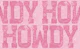 Western Howdy - pink suede