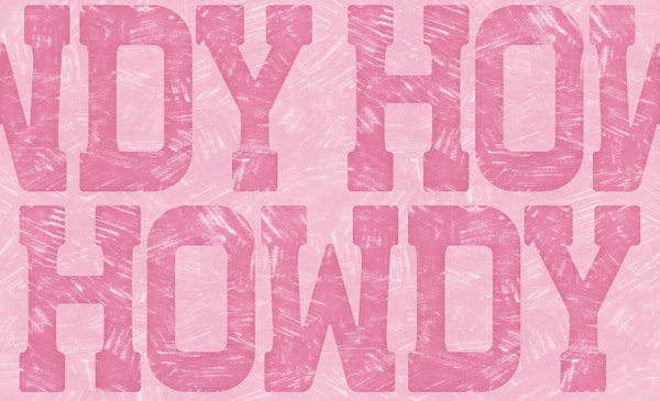 Western Howdy - pink suede