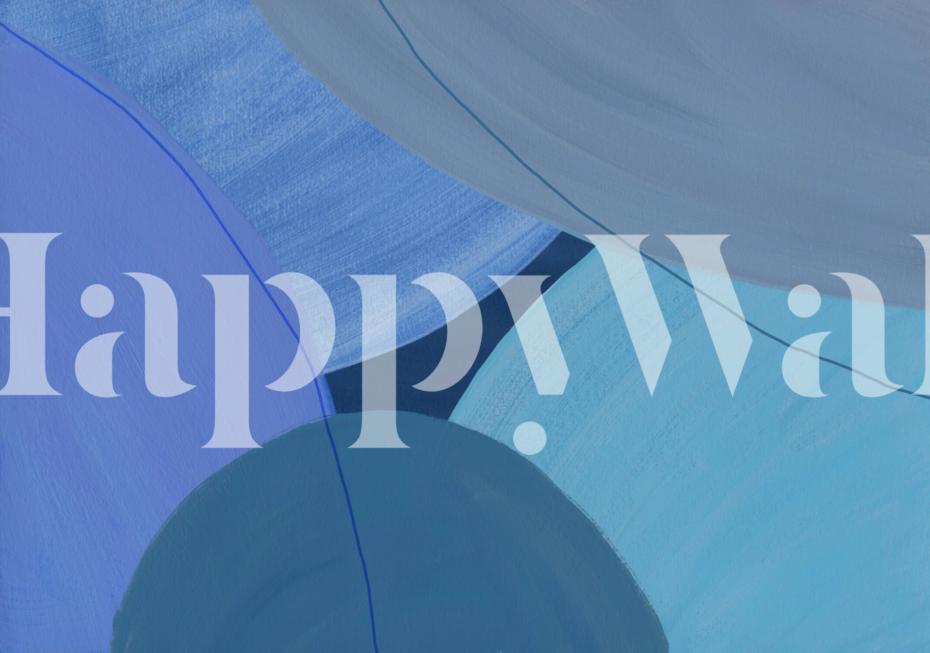 Calm Blue Shades tapeta u sobi