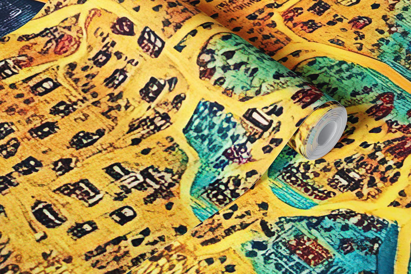 You are here map wallpaper roll
