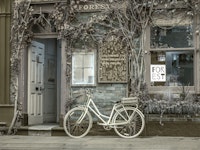 Classic Bicycle Cafe Charm wallpaper