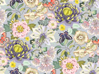 Pastel floral garden - small scale tapety