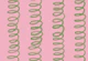 Pink and Green Loops Funky Spiral Stripes