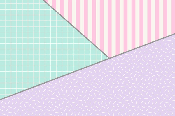 80s Memphis Aqua Pink Lilac Eggshell Pastel