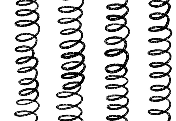 Black and White Loops Funky Spiral Stripes