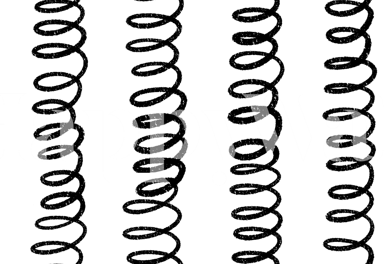 Black and White Loops Funky Spiral Stripes - Happywall