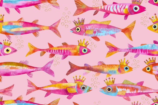 King And Queen Fish Whimsical Pond