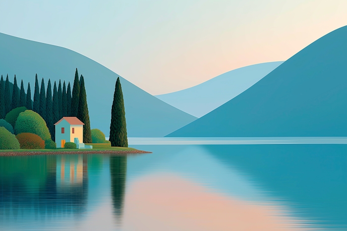 Peaceful Lake Wallpaper - happywall.com