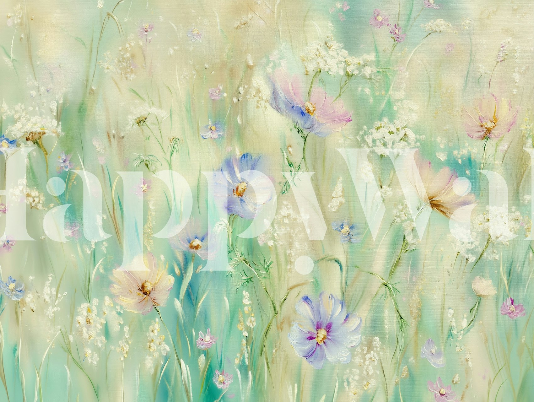 Whimsical Meadow Blooms tapet i et rum